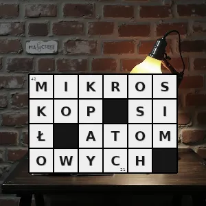 Rozwiązanie krzyżówki: rodzaj mikroskopu ze skanującą sondą umożliwiający uzyskanie obrazu powierzchni ze zdolnością rozdzielczą rzędu wymiarów pojedynczego atomu dzięki wykorzystaniu sił oddziaływań międzyatomowych - mikroskop sił atomowych | hasła, synonimy i podpowiedzi Hasło krzyżówkowe rodzaj mikroskopu ze skanującą sondą umożliwiający uzyskanie obrazu powierzchni ze zdolnością rozdzielczą rzędu wymiarów pojedynczego atomu dzięki wykorzystaniu sił oddziaływań międzyatomowych - mikroskop sił atomowych – rozwiązanie, synonimy, podpowiedzi i definicje krzyżówkowe